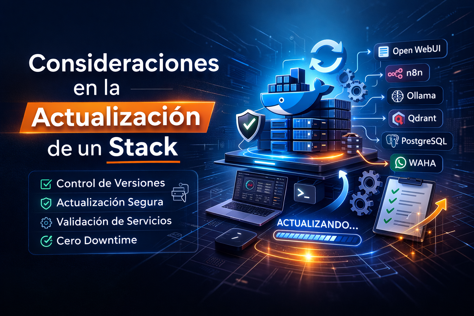 Stack de IA local con Docker en producción